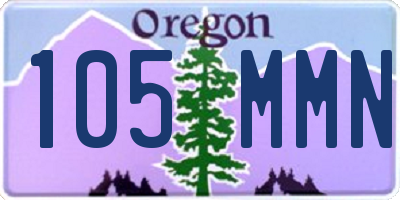 OR license plate 105MMN