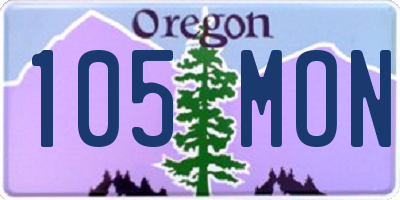 OR license plate 105MON