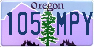 OR license plate 105MPY