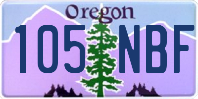 OR license plate 105NBF