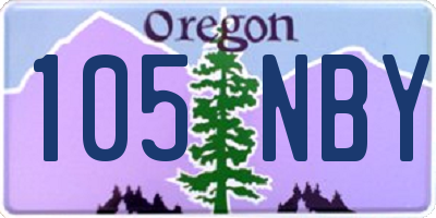 OR license plate 105NBY