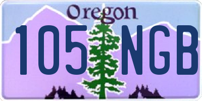 OR license plate 105NGB