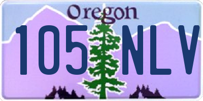 OR license plate 105NLV