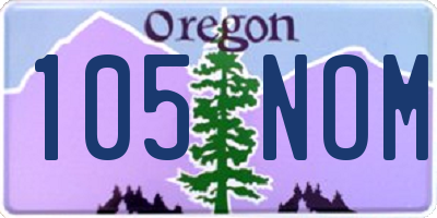 OR license plate 105NOM