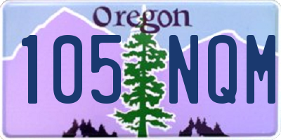 OR license plate 105NQM
