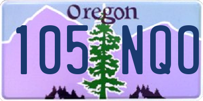 OR license plate 105NQO