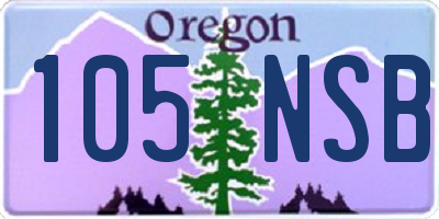 OR license plate 105NSB