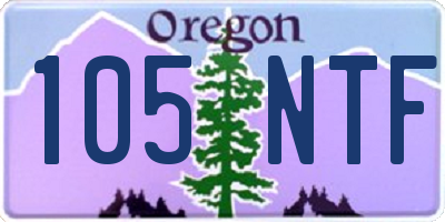 OR license plate 105NTF