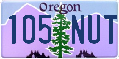OR license plate 105NUT