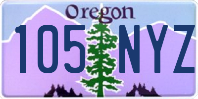 OR license plate 105NYZ