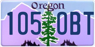 OR license plate 105OBT