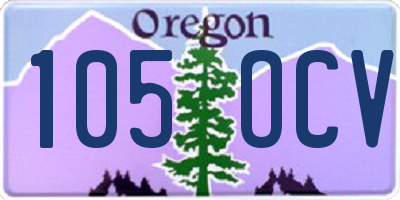OR license plate 105OCV