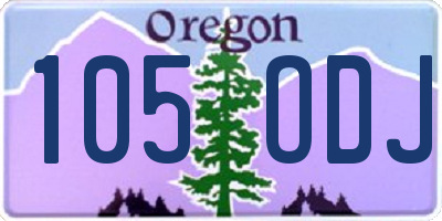 OR license plate 105ODJ