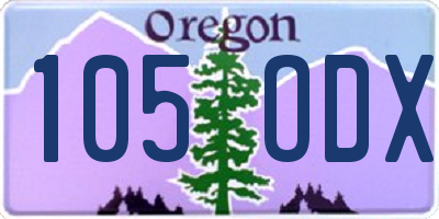 OR license plate 105ODX