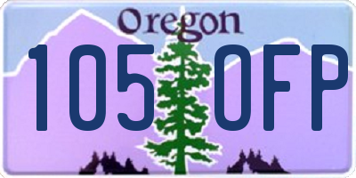 OR license plate 105OFP