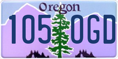 OR license plate 105OGD