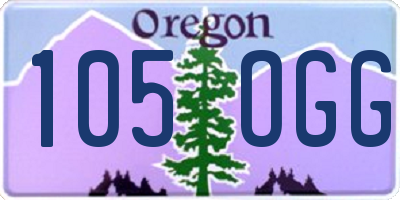 OR license plate 105OGG