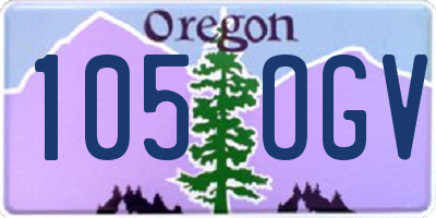 OR license plate 105OGV