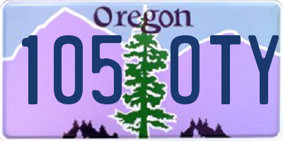 OR license plate 105OTY