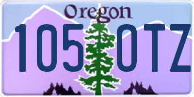 OR license plate 105OTZ