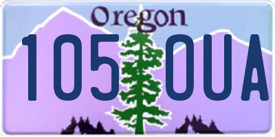 OR license plate 105OUA