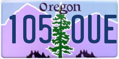 OR license plate 105OUE