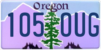 OR license plate 105OUG