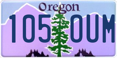 OR license plate 105OUM