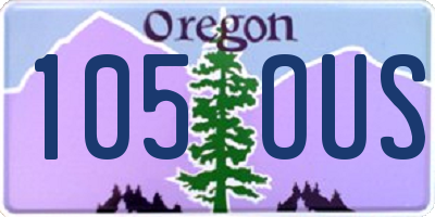 OR license plate 105OUS