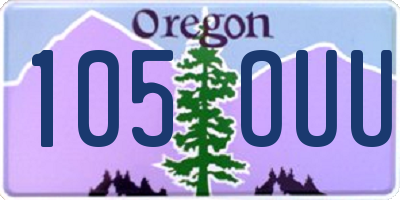 OR license plate 105OUU