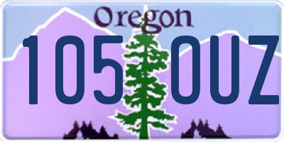 OR license plate 105OUZ
