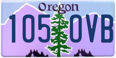 OR license plate 105OVB