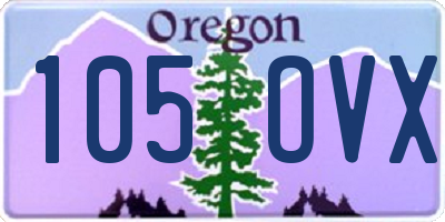 OR license plate 105OVX