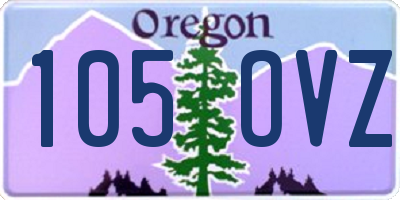OR license plate 105OVZ