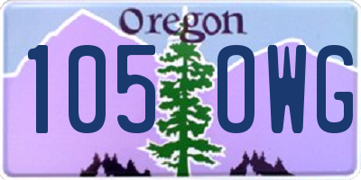 OR license plate 105OWG