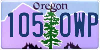 OR license plate 105OWP