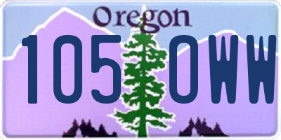 OR license plate 105OWW