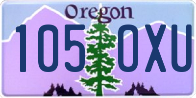 OR license plate 105OXU