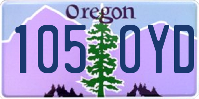 OR license plate 105OYD