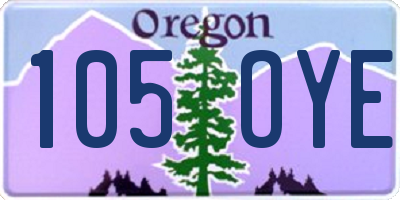 OR license plate 105OYE