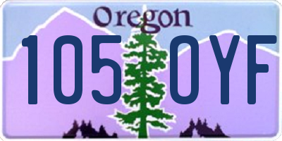 OR license plate 105OYF