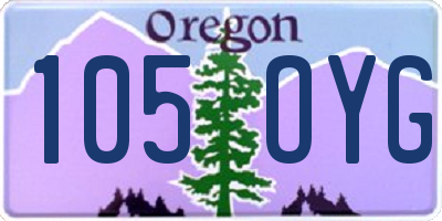 OR license plate 105OYG