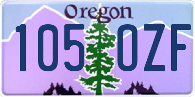 OR license plate 105OZF