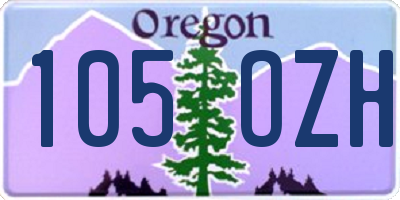 OR license plate 105OZH