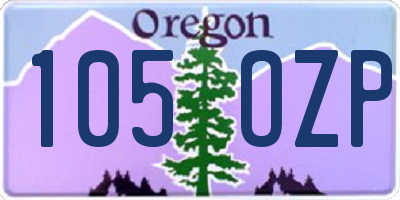 OR license plate 105OZP