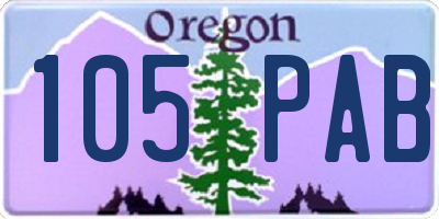 OR license plate 105PAB