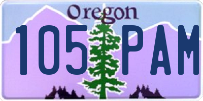 OR license plate 105PAM