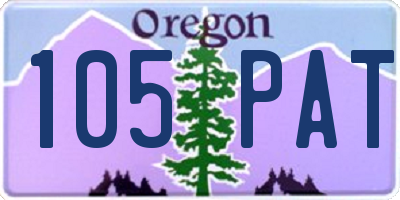 OR license plate 105PAT