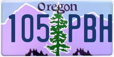 OR license plate 105PBH