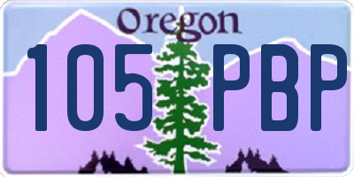 OR license plate 105PBP